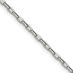 Polished Stainless Steel Paperclip Chain Necklace 2.2mm