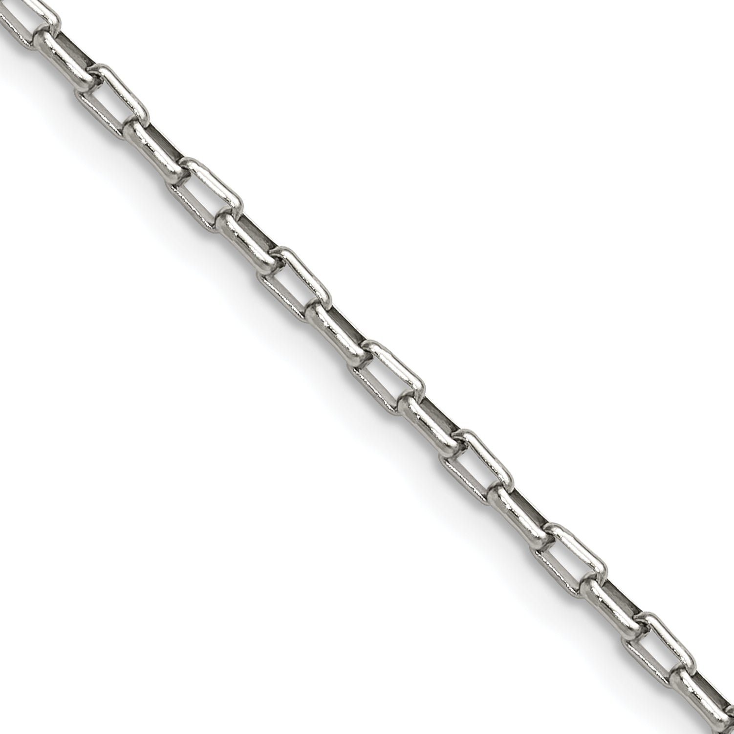 Polished Stainless Steel Paperclip Chain Necklace 2.2mm