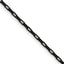 Polished Black Stainless Steel Paperclip Chain Necklace 2.2mm