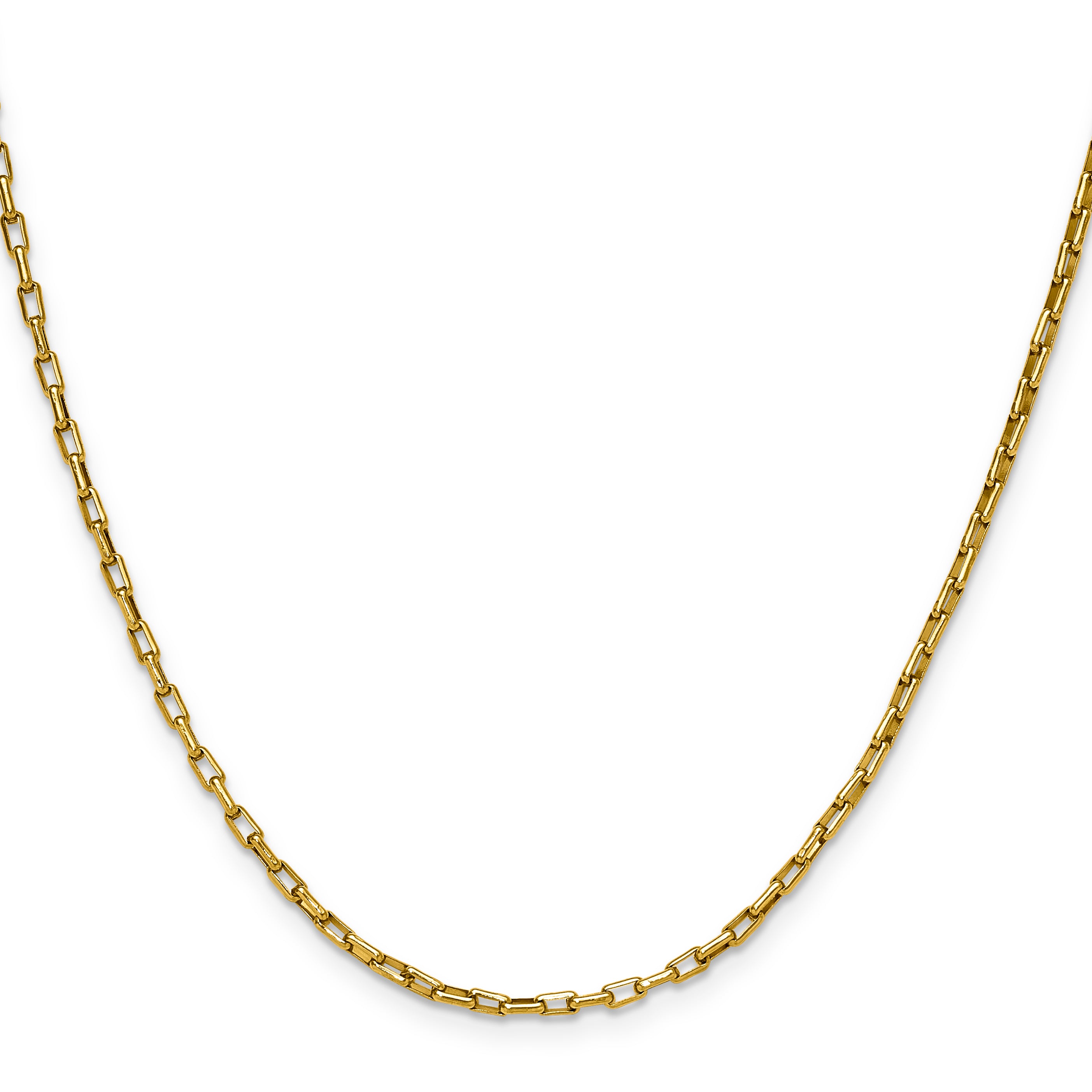 Polished Gold-Tone Stainless Steel Paperclip Chain Necklace 2.2mm Secondary image