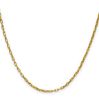 Polished Gold-Tone Stainless Steel Paperclip Chain Necklace 2.2mm