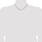Polished Gold-Tone Stainless Steel Paperclip Chain Necklace 2.2mm