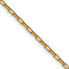 Polished Gold-Tone Stainless Steel Paperclip Chain Necklace 2.2mm