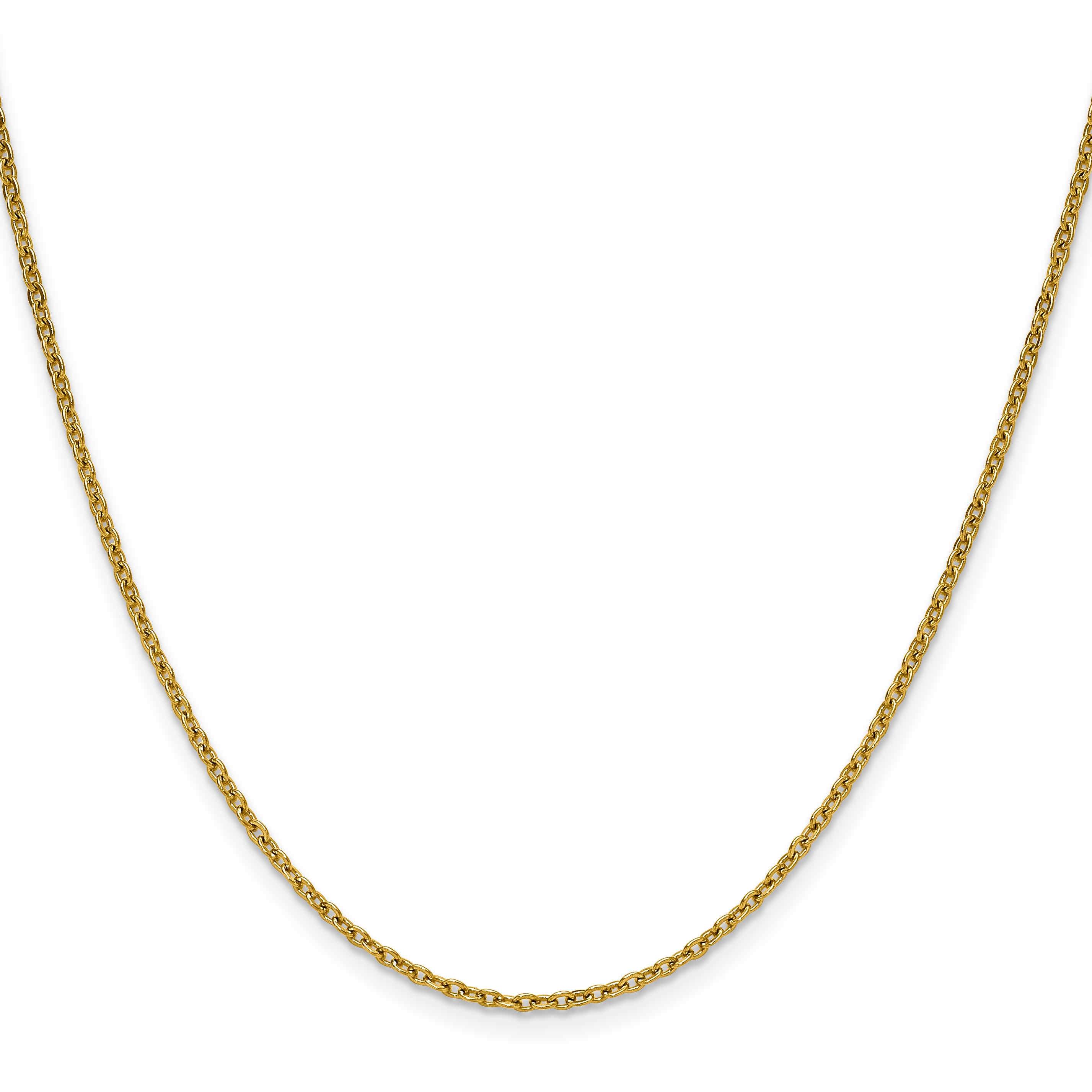 Polished Gold-Tone Stainless Steel Cable Chain Necklace 1.9mm Secondary image