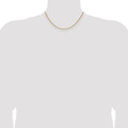 Polished Gold-Tone Stainless Steel Cable Chain Necklace 1.9mm