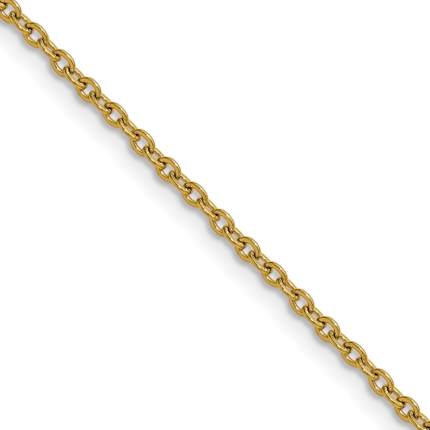 Polished Gold-Tone Stainless Steel Cable Chain Necklace 1.9mm Main image