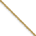 Polished Gold-Tone Stainless Steel Cable Chain Necklace 1.9mm