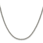 Polished Stainless Steel Cable Chain Necklace 3mm