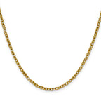 Polished Gold-Tone Stainless Steel Cable Chain Necklace 3mm