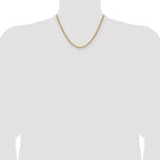 Polished Gold-Tone Stainless Steel Cable Chain Necklace 3mm