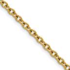 Polished Gold-Tone Stainless Steel Cable Chain Necklace 3mm