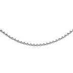 Polished Stainless Steel Rolo Chain Necklace 7mm