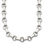 Polished Stainless Steel Rolo Chain Necklace 7mm