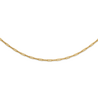 Polished Gold-Tone Stainless Steel Paperclip Chain Necklace 4.5mm