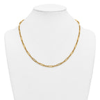 Polished Gold-Tone Stainless Steel Paperclip Chain Necklace 4.5mm
