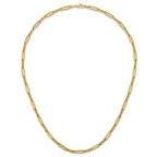 Polished Gold-Tone Stainless Steel Paperclip Chain Necklace 4.5mm