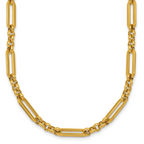 Polished Gold-Tone Stainless Steel Paperclip Chain Necklace 4.5mm
