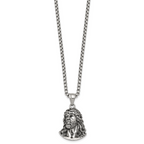 Antiqued Stainless Steel Rolo Chain Necklace