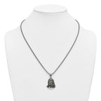 Antiqued Stainless Steel Rolo Chain Necklace