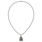 Antiqued Stainless Steel Rolo Chain Necklace