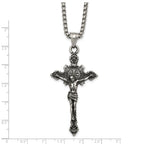 Antiqued INRI Stainless Steel Rolo Chain Necklace