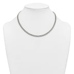 Polished Stainless Steel Curb Chain Necklace 5.25mm