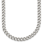 Polished Stainless Steel Curb Chain Necklace 5.25mm