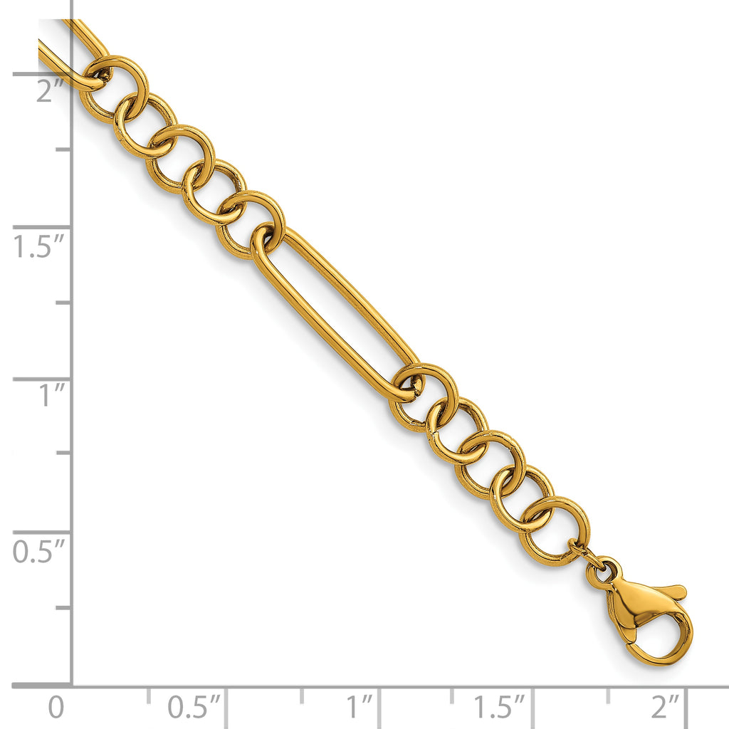 Polished Gold-Tone Stainless Steel Necklace 5.25mm