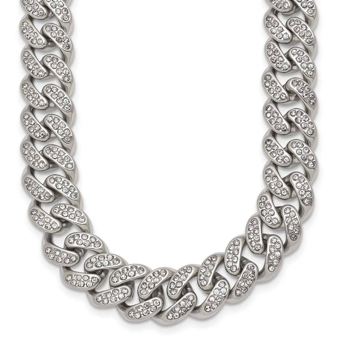 Chisel Curb Chain Necklace in Stainless Steel, 11.5mm, 24.2 Inch - Sophia Jewelers Main image