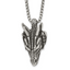 Antiqued Dragon Stainless Steel Rolo Chain Necklace