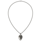 Antiqued Skull Stainless Steel Rolo Chain Necklace