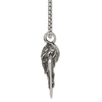 Antiqued Skull Stainless Steel Rolo Chain Necklace