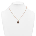 Rose-Tone Polished Enamel Stainless Steel Necklace