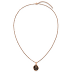 Rose-Tone Polished Enamel Stainless Steel Necklace