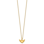 Gold-Tone Polished Heart Stainless Steel Necklace