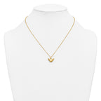 Gold-Tone Polished Heart Stainless Steel Necklace