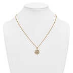 Gold-Tone Polished Cubic Zirconia Stainless Steel Necklace