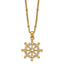 Gold-Tone Polished Cubic Zirconia Stainless Steel Necklace