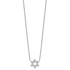 Polished Cubic Zirconia Star Stainless Steel Necklace