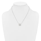 Polished Cubic Zirconia Star Stainless Steel Necklace