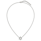Polished Cubic Zirconia Star Stainless Steel Necklace