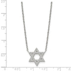 Polished Cubic Zirconia Star Stainless Steel Necklace