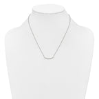 Polished Cubic Zirconia Stainless Steel Necklace