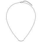 Polished Cubic Zirconia Stainless Steel Necklace