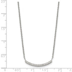 Polished Cubic Zirconia Stainless Steel Necklace