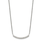 Polished Cubic Zirconia Stainless Steel Necklace