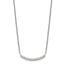Polished Cubic Zirconia Stainless Steel Necklace