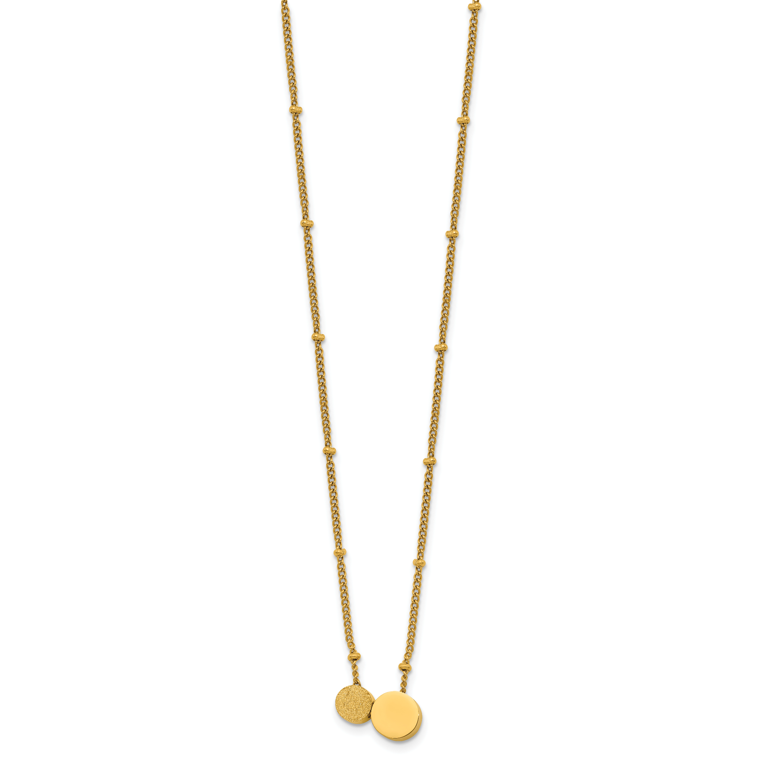 Laser-Etched Gold-Tone Stainless Steel Necklace