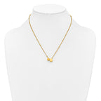 Laser-Etched Gold-Tone Stainless Steel Necklace