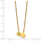 Laser-Etched Gold-Tone Stainless Steel Necklace